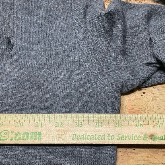 Polo Ralph Lauren‎ Polo Pony Wool Cashmere Italian Yarn Quarter-Zip Sweater XXL - Picture 7 of 7